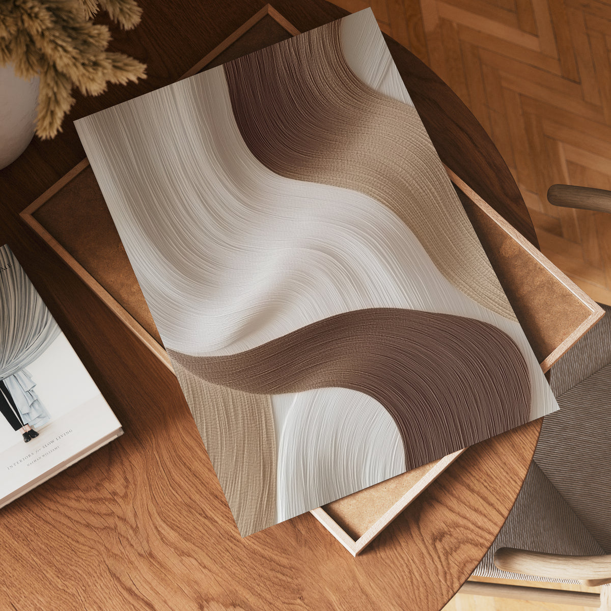 Abstract Flow poster visad rakt fram – Bozetto affisch i hög tryckkvalitet i hög tryckkvalitet
