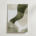 Abstract Green Shapes No.1 – stilfullt konsttryck från Bozetto, tryckt på matt finpapper