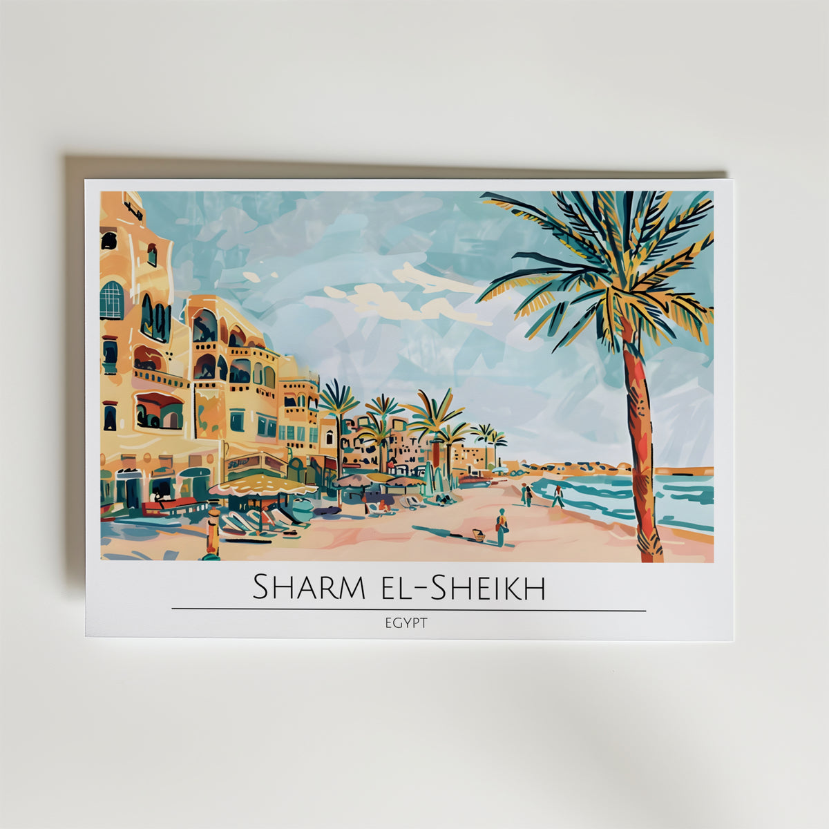 Sharm El-Sheikh – stilfullt konsttryck från Bozetto, tryckt på matt finpapper i hög tryckkvalitet