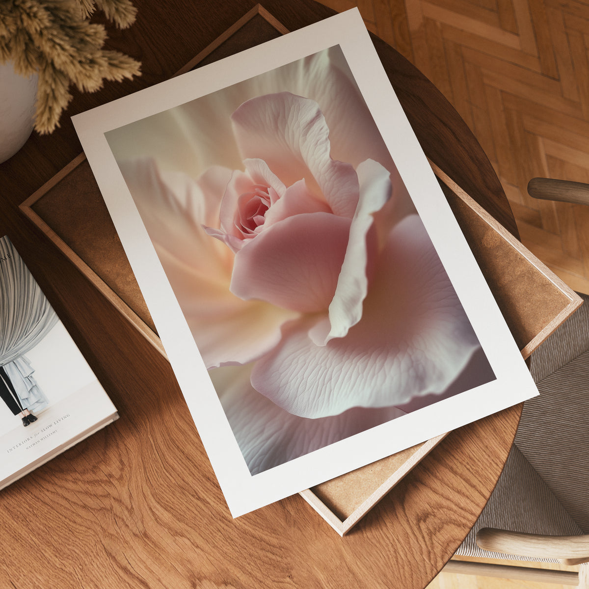Floral Rose Bloom poster visad rakt fram – Bozetto affisch i hög tryckkvalitet i hög tryckkvalitet