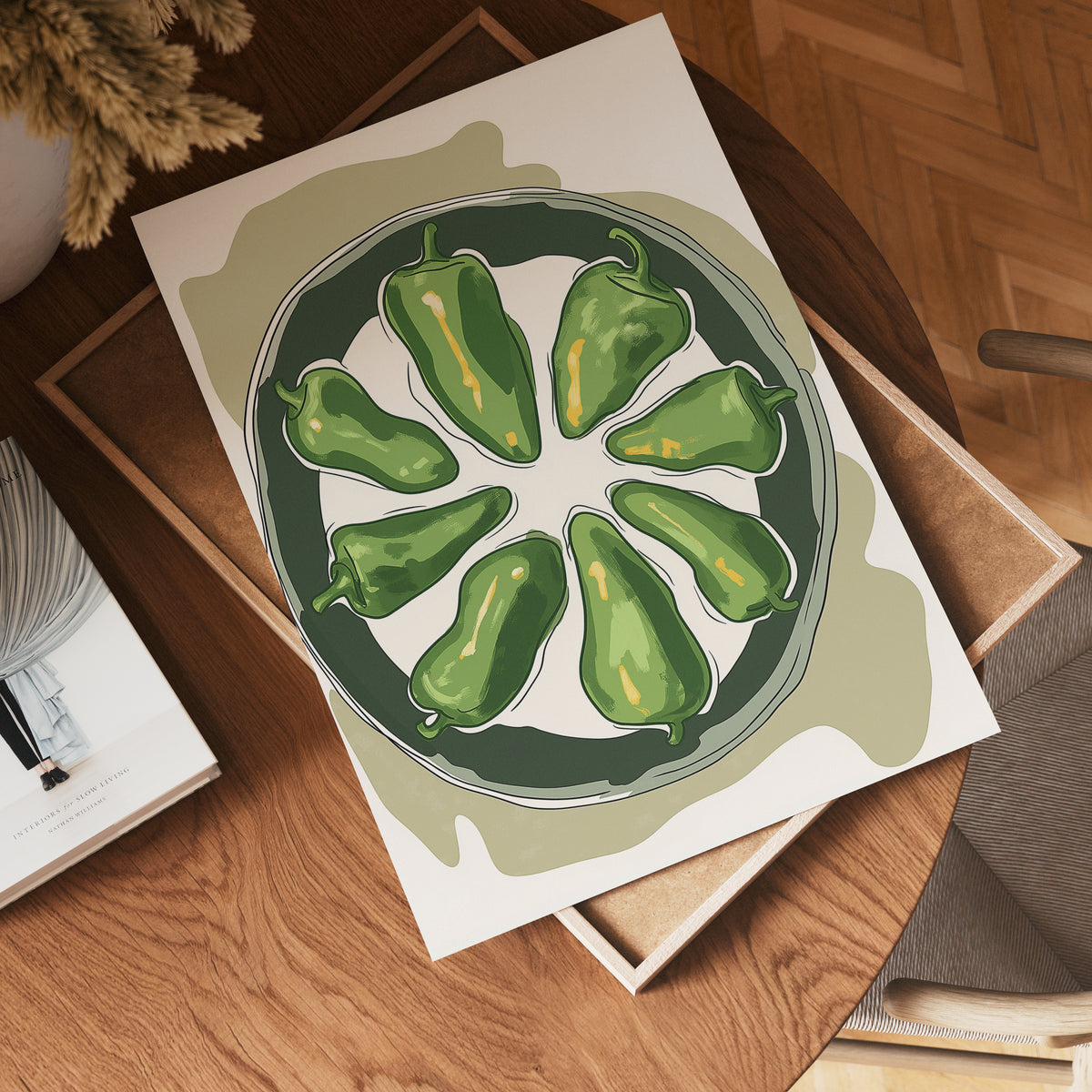 Grilled Padrones – affisch med snyggt motiv, köp enkelt hos Bozetto i flera storlekar
