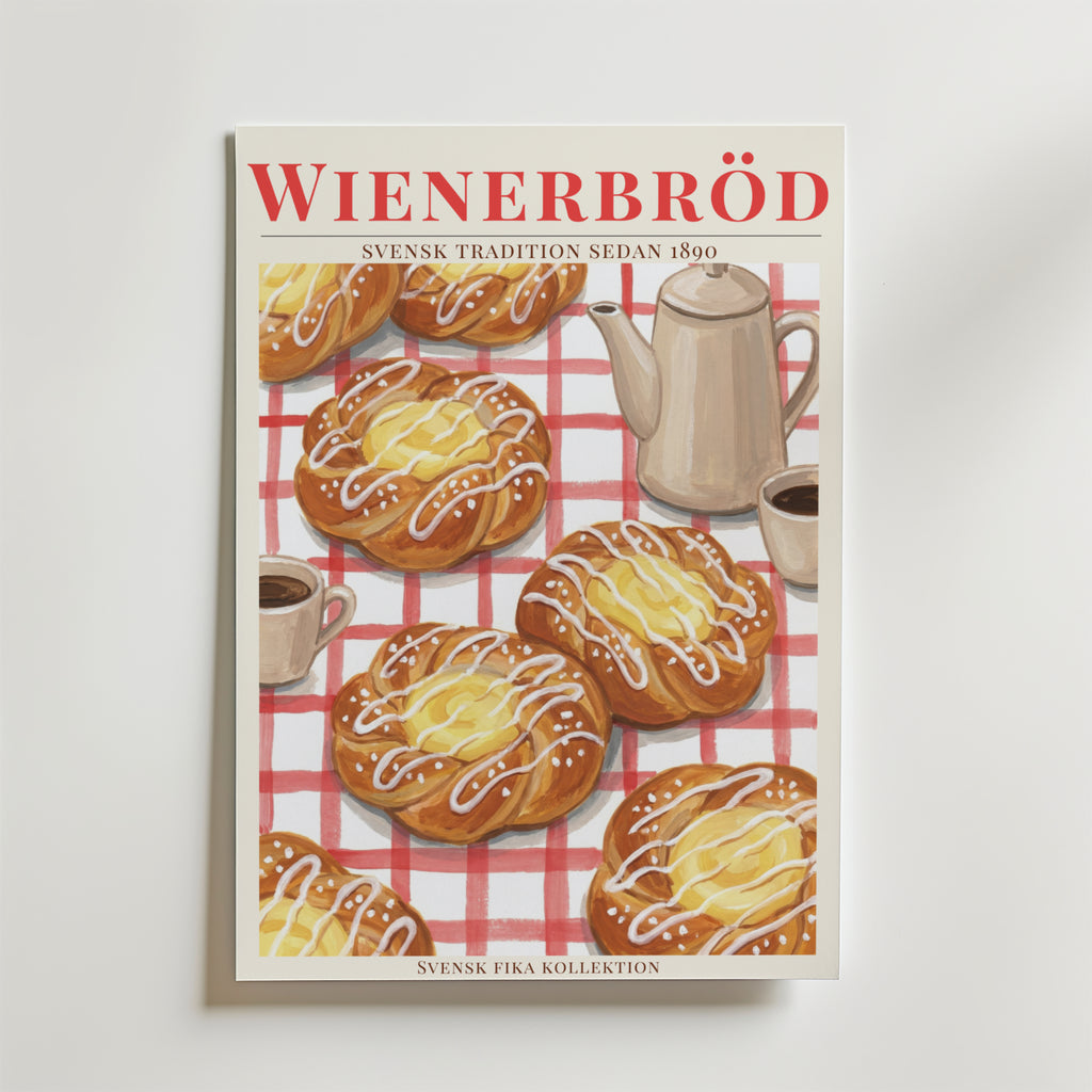 Wienerbröd – stilfullt konsttryck från Bozetto, tryckt på matt finpapper i hög tryckkvalitet