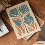 Storleksjämförelse för Abstract botanical affisch – Bozetto erbjuder flera format