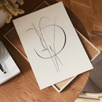 Soft Abstract Line Portrait – affisch med stilfullt motiv från Bozetto i hög kvalitet