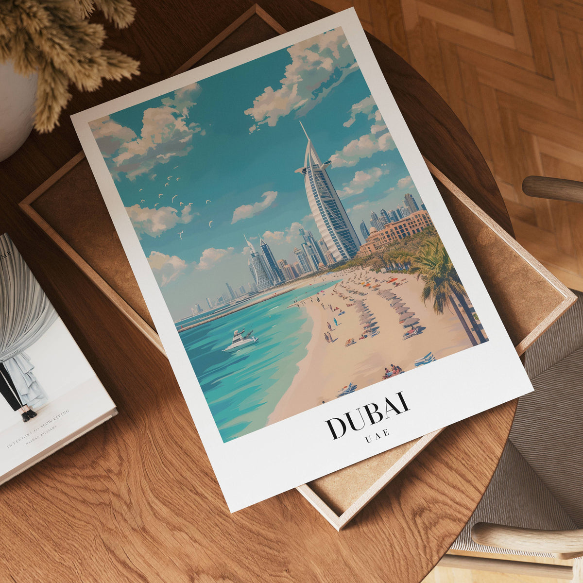 The Dubai poster visad rakt fram – Bozetto affisch i hög tryckkvalitet i hög tryckkvalitet