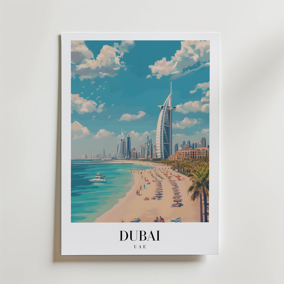 The Dubai – stilfullt konsttryck från Bozetto, tryckt på matt finpapper i hög tryckkvalitet