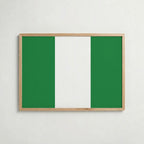 Nigeria National Flag Poster i ekram – inramad konsttryck för stilren inredning hos Bozetto