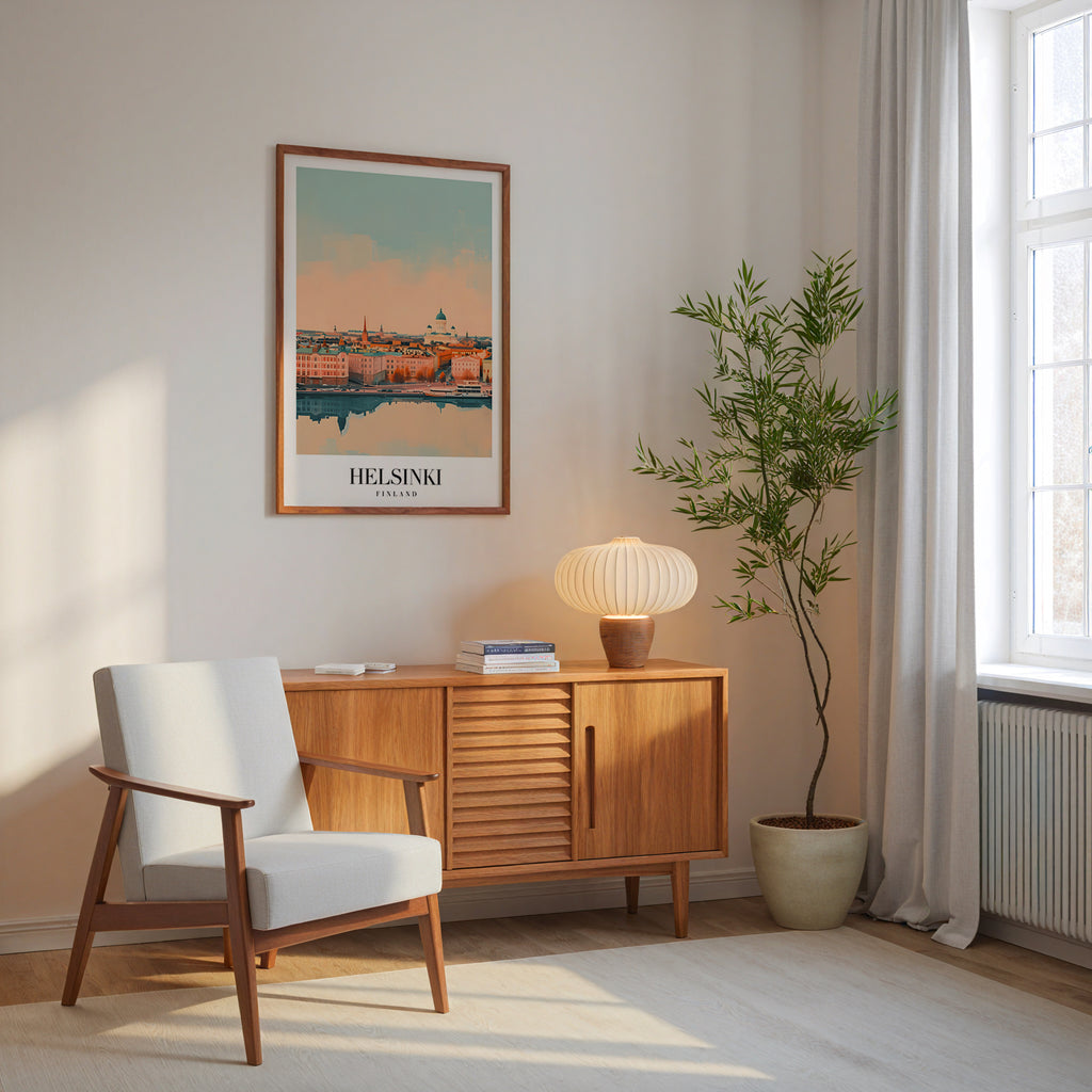 The Helsinki poster visad rakt fram – Bozetto affisch i hög tryckkvalitet i hög tryckkvalitet