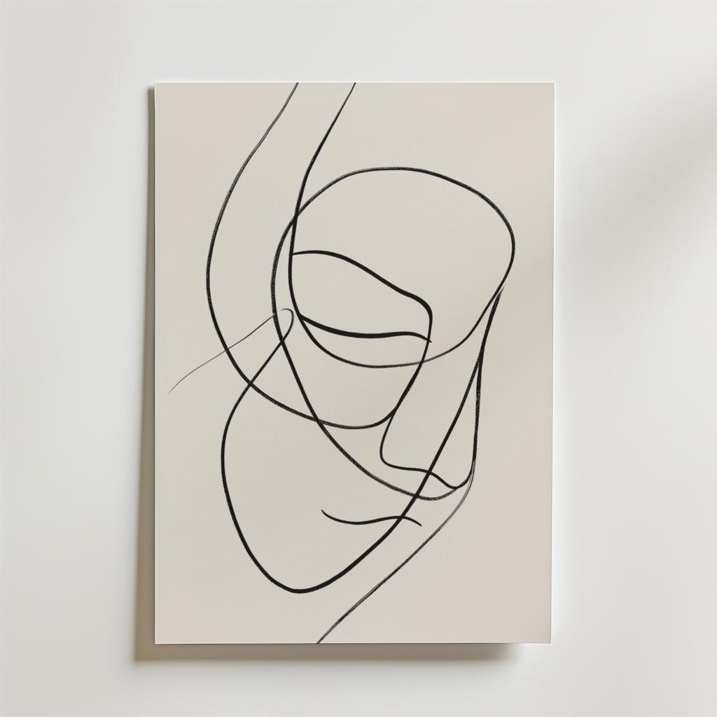 Contemplation Flow – stilfullt konsttryck från Bozetto, tryckt på matt finpapper