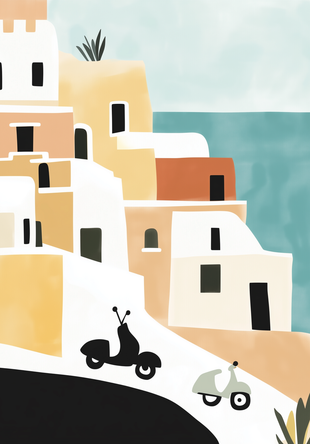 Afternoons in Amalfi – affisch med snyggt motiv, köp enkelt hos Bozetto i flera storlekar