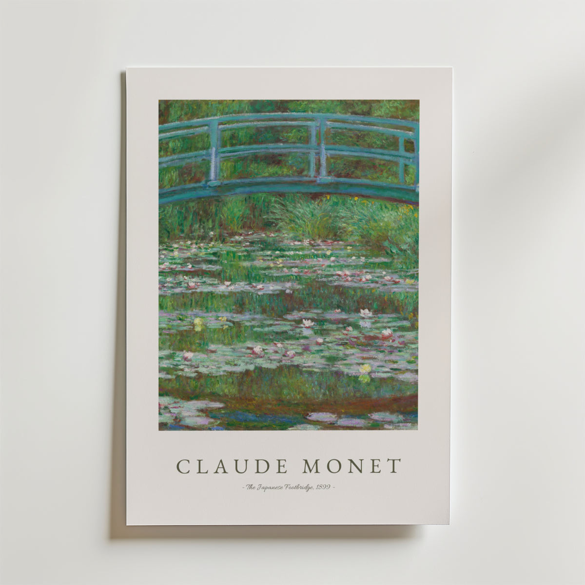 Claude Monet Footbridge – stilfullt konsttryck från Bozetto, tryckt på matt finpapper