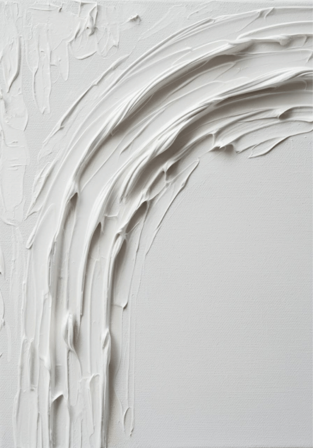 Abstract White Movement No.2 poster visad rakt fram – Bozetto affisch i hög tryckkvalitet