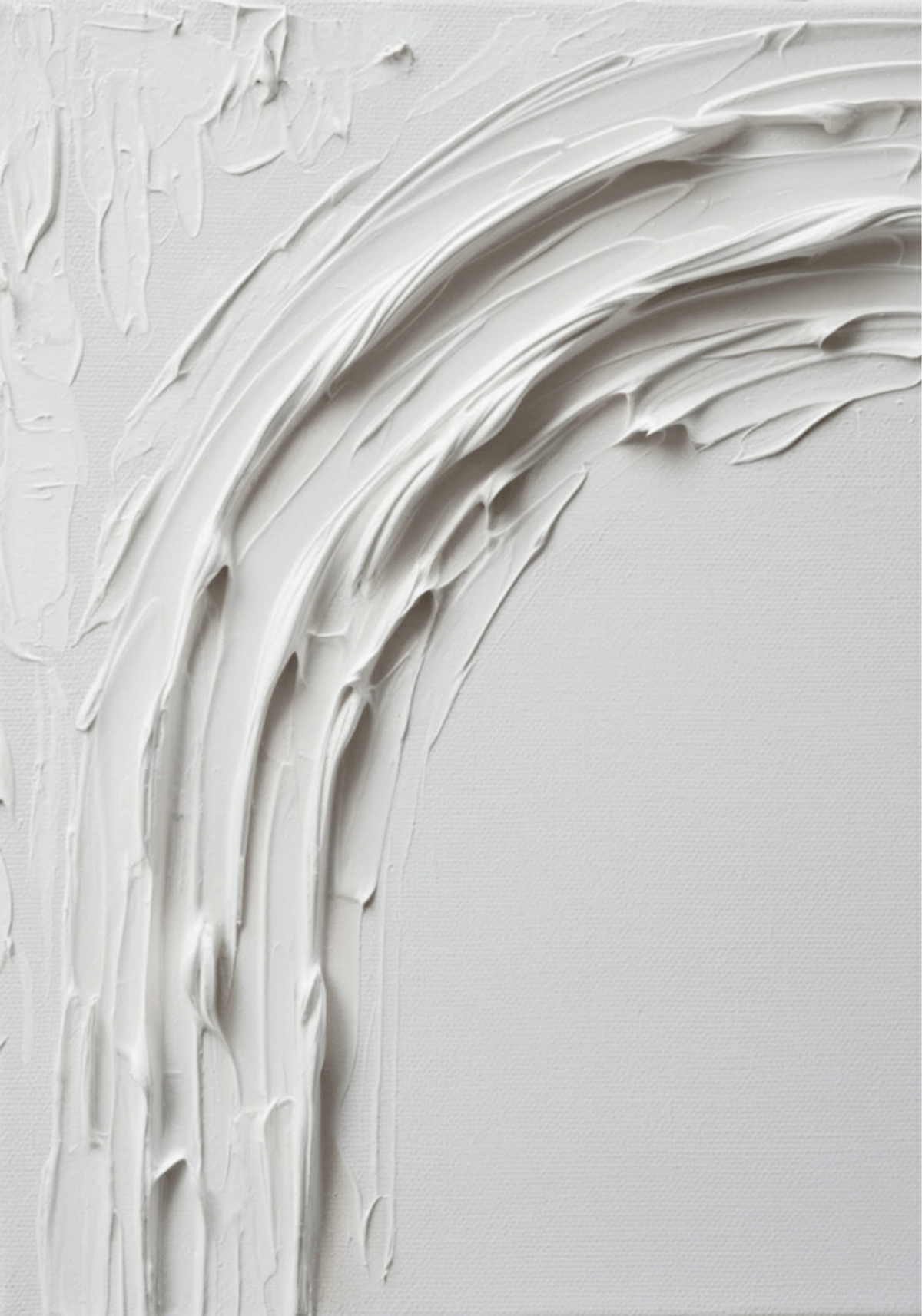 Abstract White Movement No.2 poster visad rakt fram – Bozetto affisch i hög tryckkvalitet
