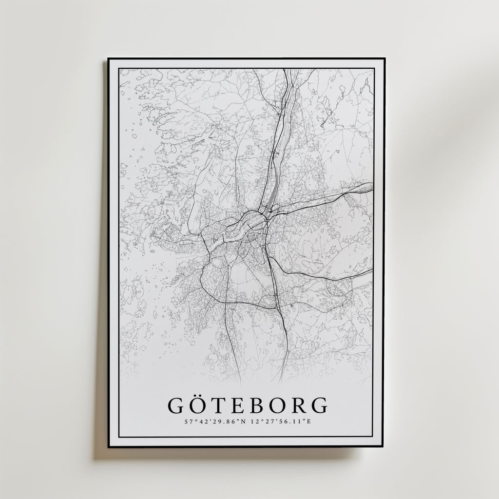 Storleksguide för Göteborg Karta – välj din favoritstorlek och beställ hos Bozetto