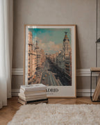 Gran Via Of Madrid poster visad rakt fram – Bozetto affisch i hög tryckkvalitet i hög tryckkvalitet