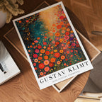 Gustav Klimt Radiant Wildflower – stilfullt konsttryck från Bozetto, tryckt på matt finpapper