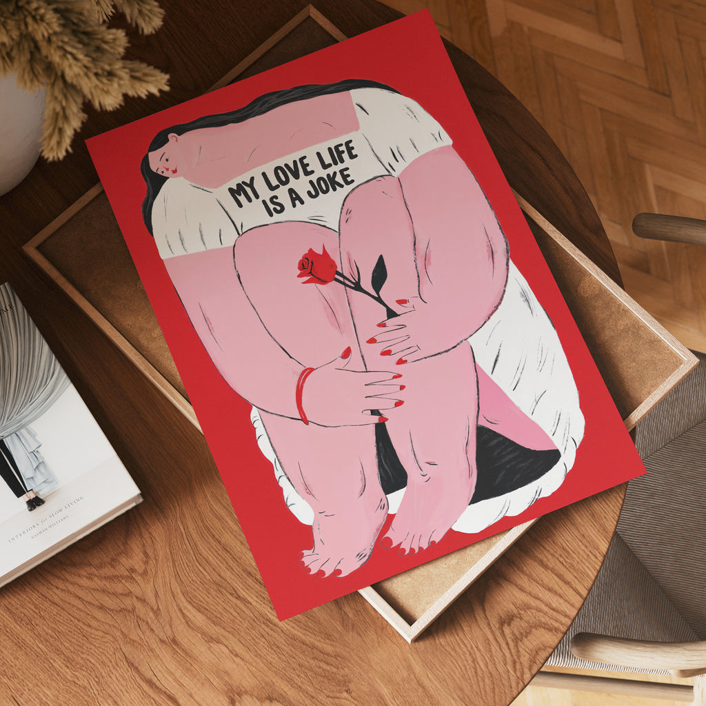 My Love Life Is a Joke poster visad rakt fram – Bozetto affisch i hög tryckkvalitet