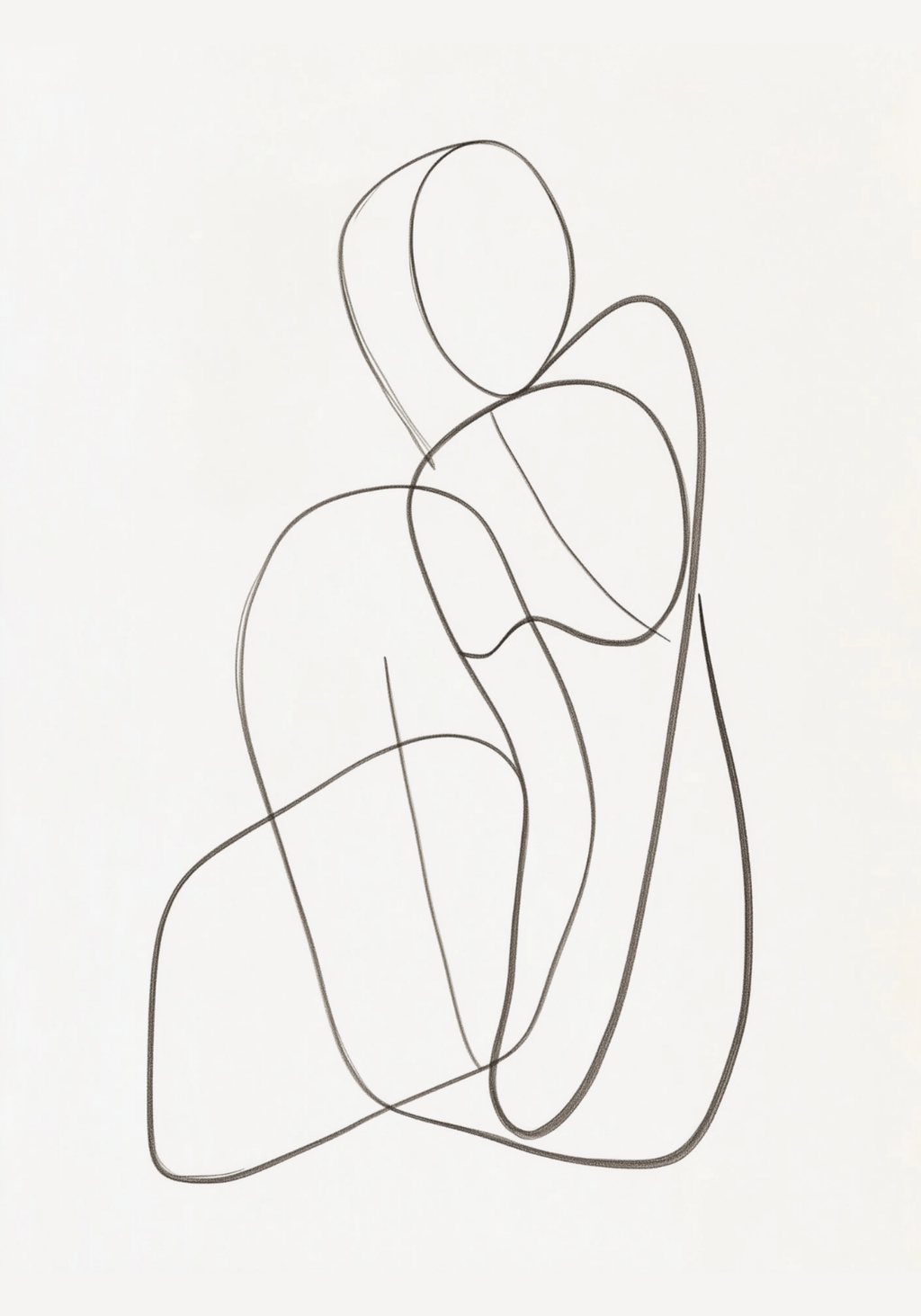 Seated Abstract Figure – köp enkelt hos Bozetto konsttryck i hög kvalitet i hög kvalitet