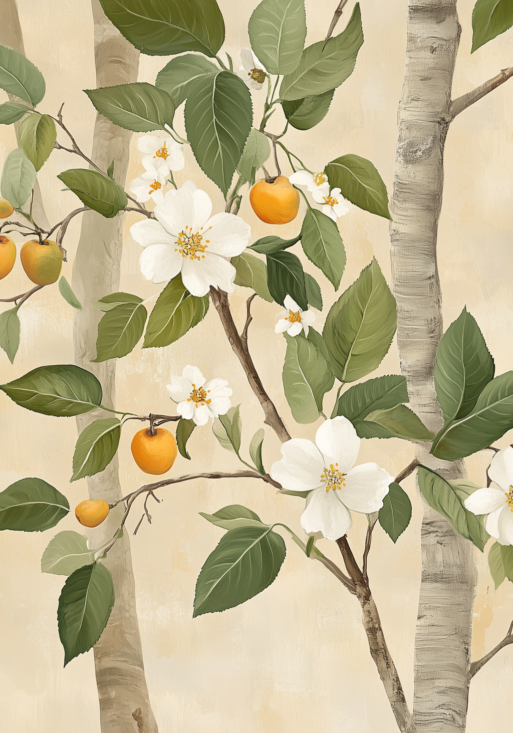 Apricot Bloom – affisch med snyggt motiv, köp enkelt hos Bozetto i flera storlekar