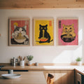 Bundle 3-pack Noodle Cat Trio – kuraterad postercollection som lyfter hemmet hos Bozetto