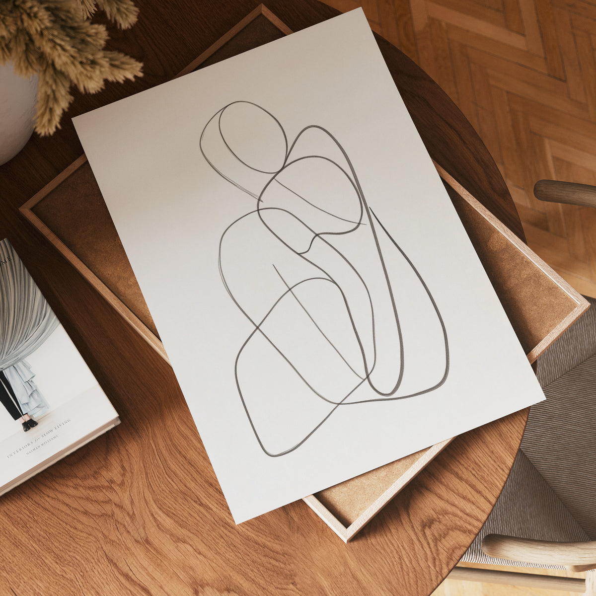 Seated Abstract Figure poster visad rakt fram – Bozetto affisch i hög tryckkvalitet