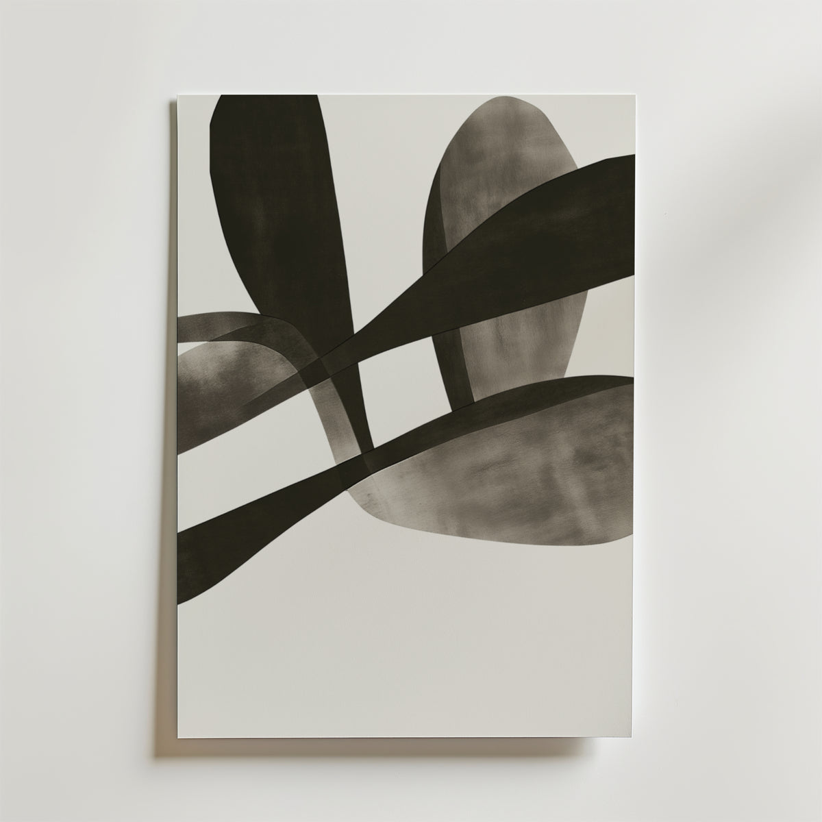Abstract Leaves Art – stilfullt konsttryck från Bozetto, tryckt på matt finpapper