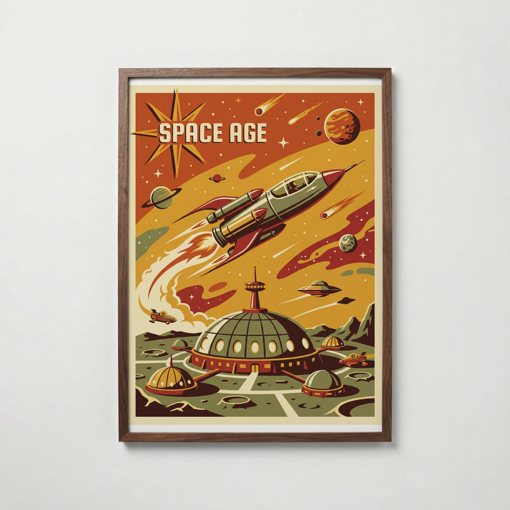 Space Age Poster – valnötsram