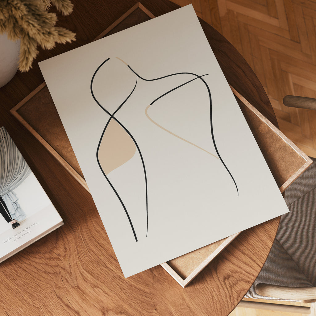 Soft Curves poster visad rakt fram – Bozetto affisch i hög tryckkvalitet i hög tryckkvalitet