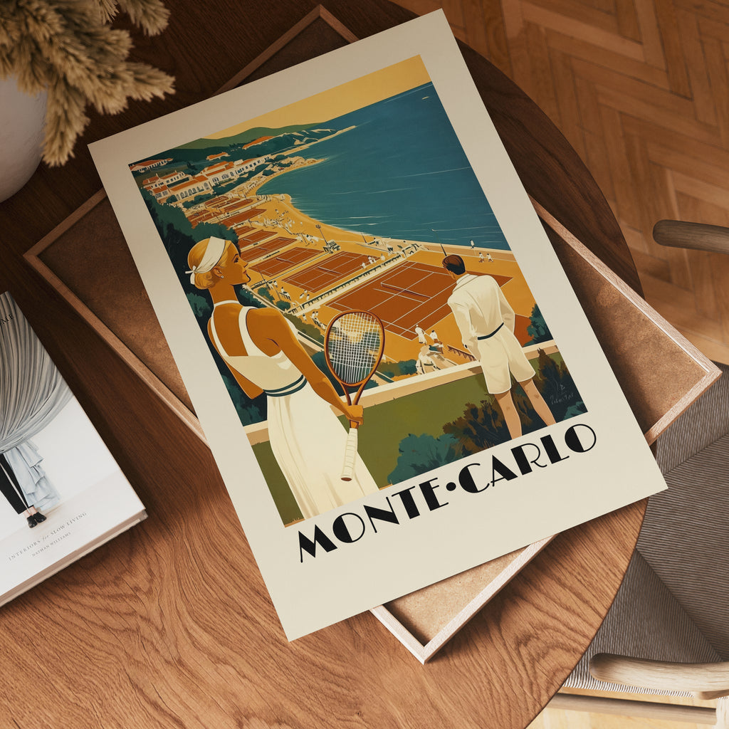 Monte Carlo poster visad rakt fram – Bozetto affisch i hög tryckkvalitet i hög tryckkvalitet
