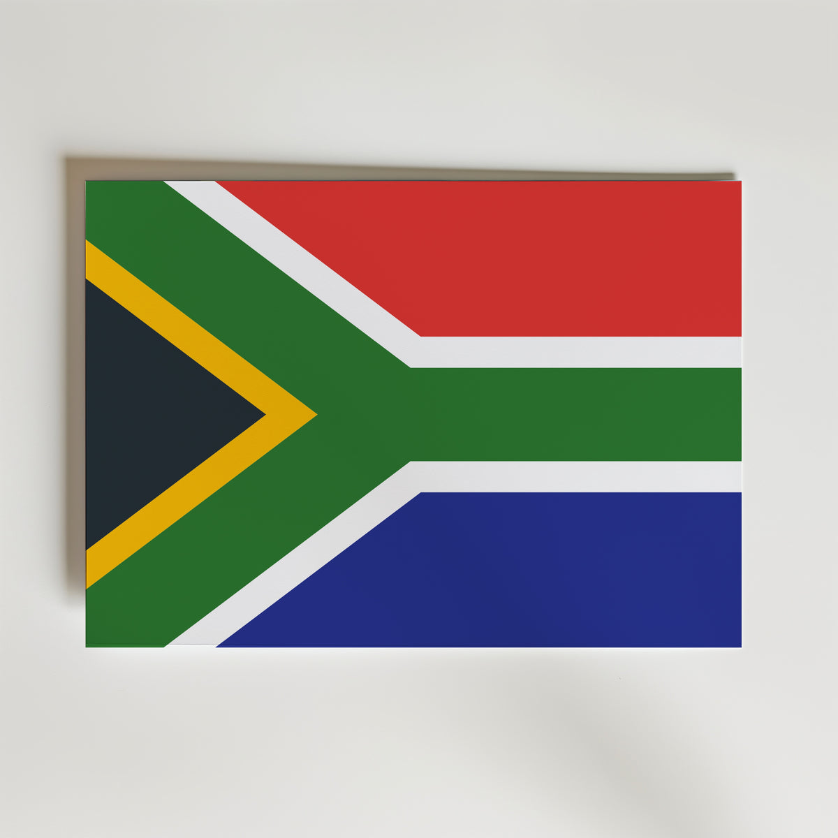 South Africa National Flag Poster – modern konst och stilren konsttryck för hemmet hos Bozetto