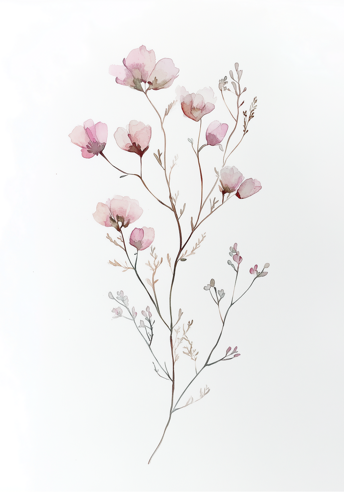 White Rose Elegance No.2 poster visad rakt fram – Bozetto affisch i hög tryckkvalitet