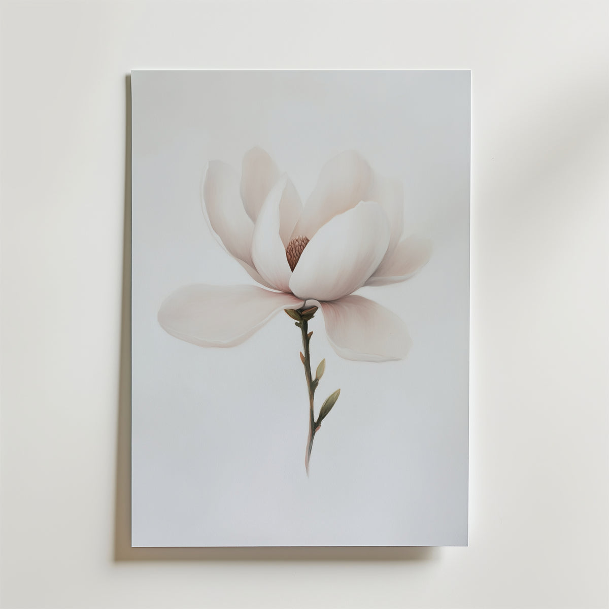 Minimalist magnolia – stilfullt konsttryck från Bozetto, tryckt på matt finpapper