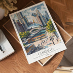 Chicago City Reflections – affisch med stilfullt motiv från Bozetto i hög kvalitet