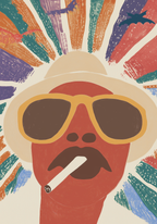 Fear and Loathing Retro poster visad rakt fram – Bozetto affisch i hög tryckkvalitet