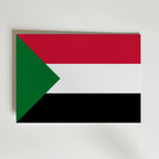 Sudan National Flag Poster – modern konst och stilren konsttryck för hemmet hos Bozetto