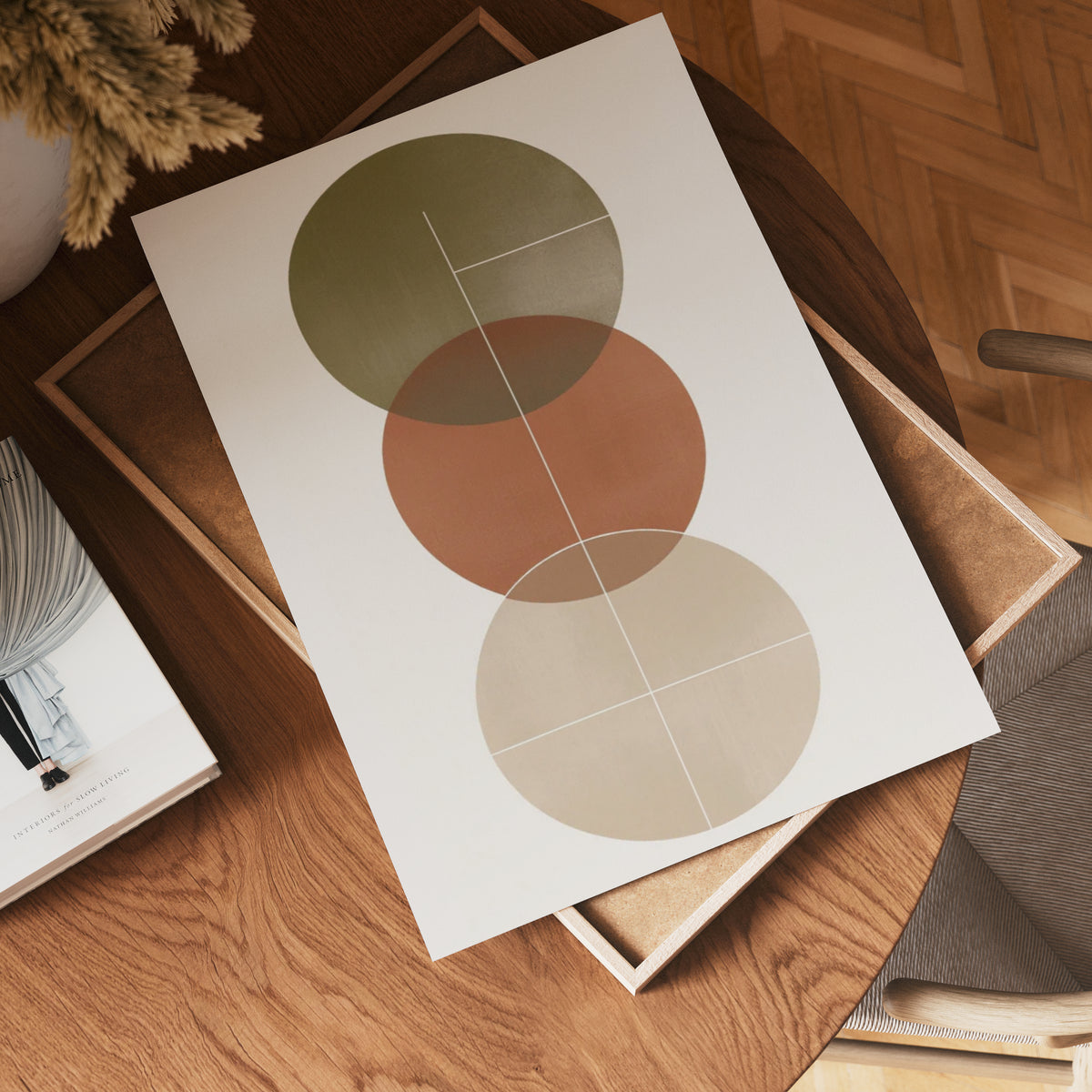 Abstract Round Shapes poster visad rakt fram – Bozetto affisch i hög tryckkvalitet
