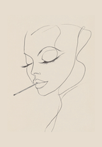 Vintage Femme Smoking – affisch med snyggt motiv, köp enkelt hos Bozetto i flera storlekar