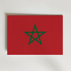 Morocco National Flag Poster – modern konst och stilren konsttryck för hemmet hos Bozetto