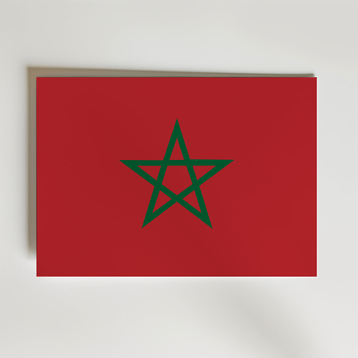 Morocco National Flag Poster – modern konst och stilren konsttryck för hemmet hos Bozetto