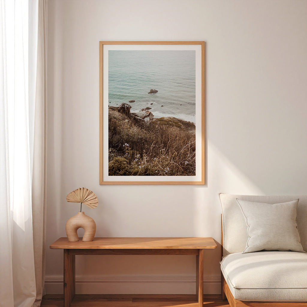 Wild Coastline Vista poster visad rakt fram – Bozetto affisch i hög tryckkvalitet