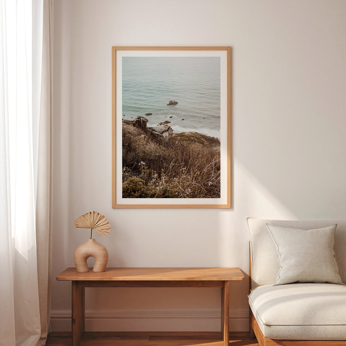 Wild Coastline Vista poster visad rakt fram – Bozetto affisch i hög tryckkvalitet