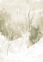 Abstract Winter Silence poster visad rakt fram – Bozetto affisch i hög tryckkvalitet