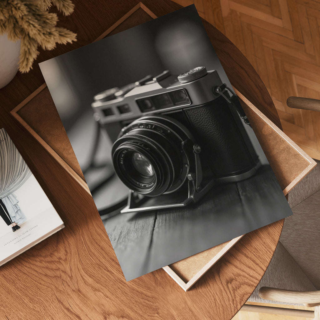 Old School Camera – affisch med snyggt motiv, köp enkelt hos Bozetto i flera storlekar