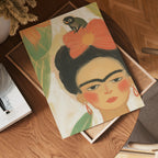 Frida Kahlo With a Frog – affisch med stilfullt motiv från Bozetto i hög kvalitet