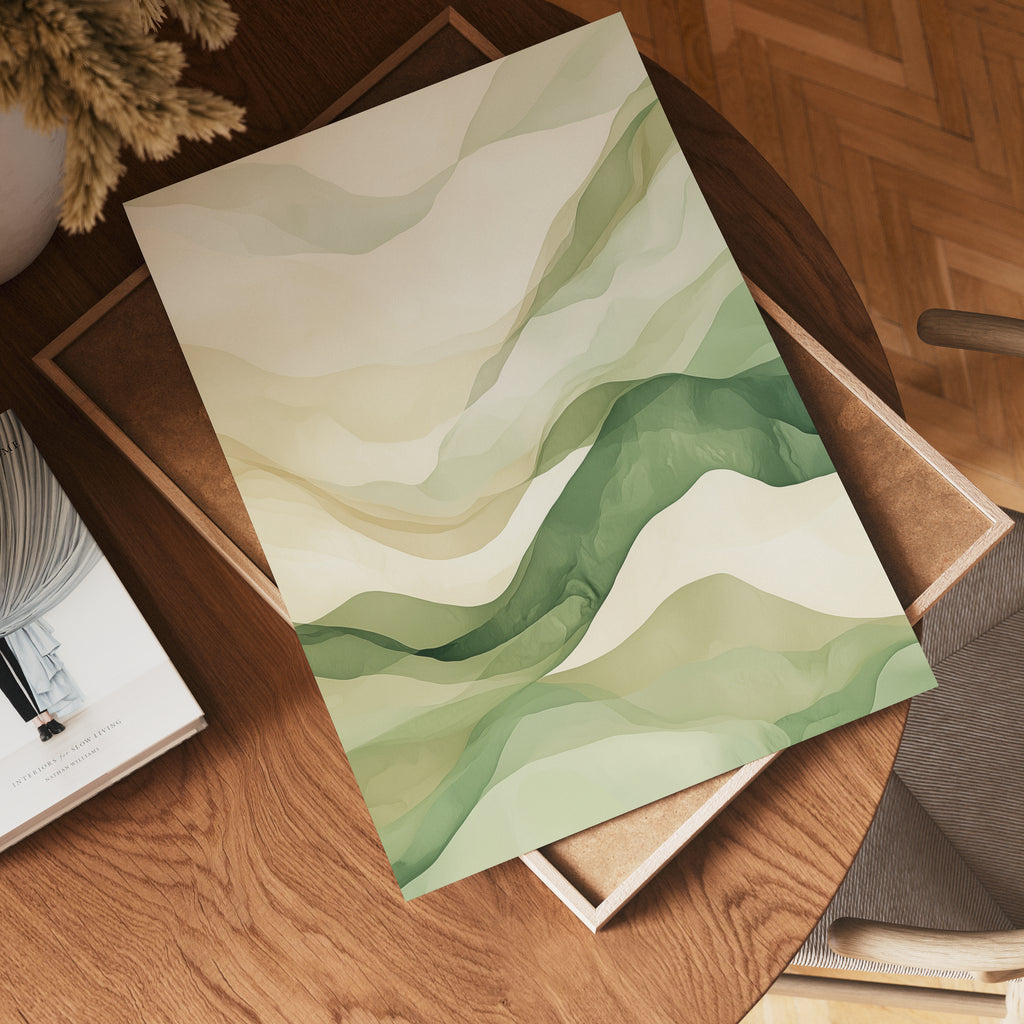 Abstract Waves of Serenity – affisch med stilfullt motiv från Bozetto i hög kvalitet