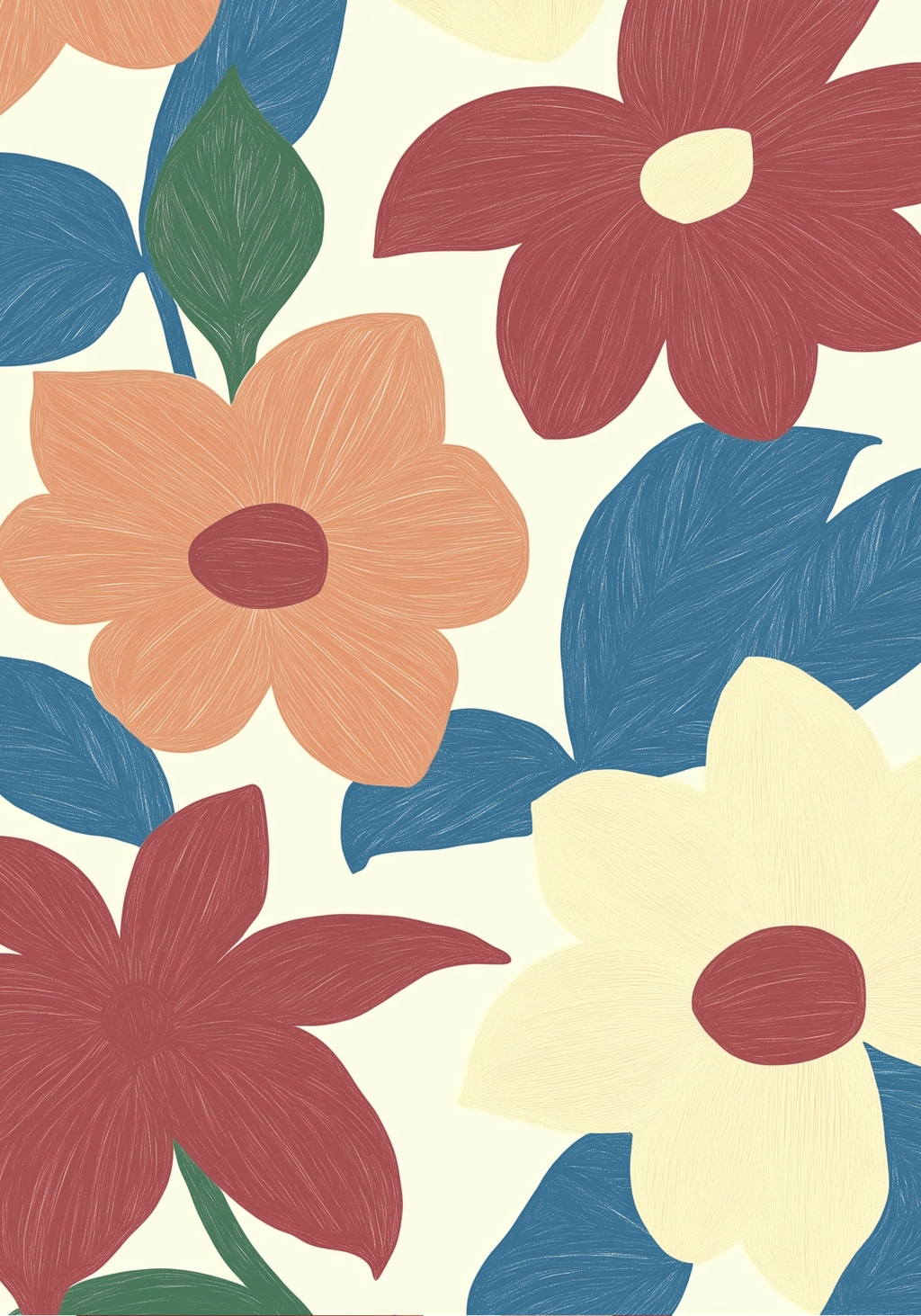 Multicolor Leaves – köp enkelt hos Bozetto konsttryck i hög kvalitet i hög kvalitet