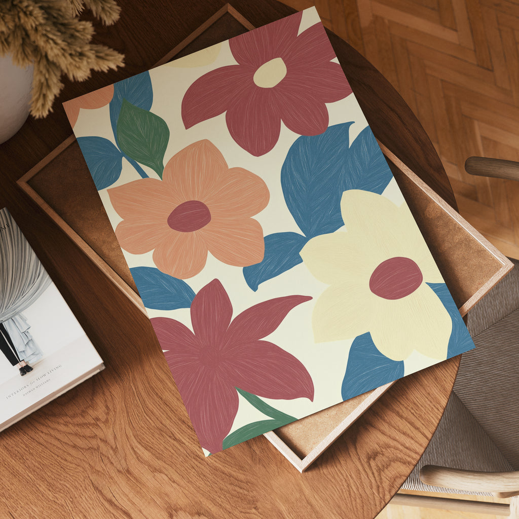 Multicolor Leaves – affisch med snyggt motiv, köp enkelt hos Bozetto i flera storlekar
