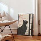 Mockup av Midnight Sakura affisch på vägg – köp enkelt hos Bozetto i hög kvalitet
