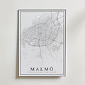 Storleksguide för Malmö Karta – välj din favoritstorlek och beställ hos Bozetto i hög tryckkvalitet