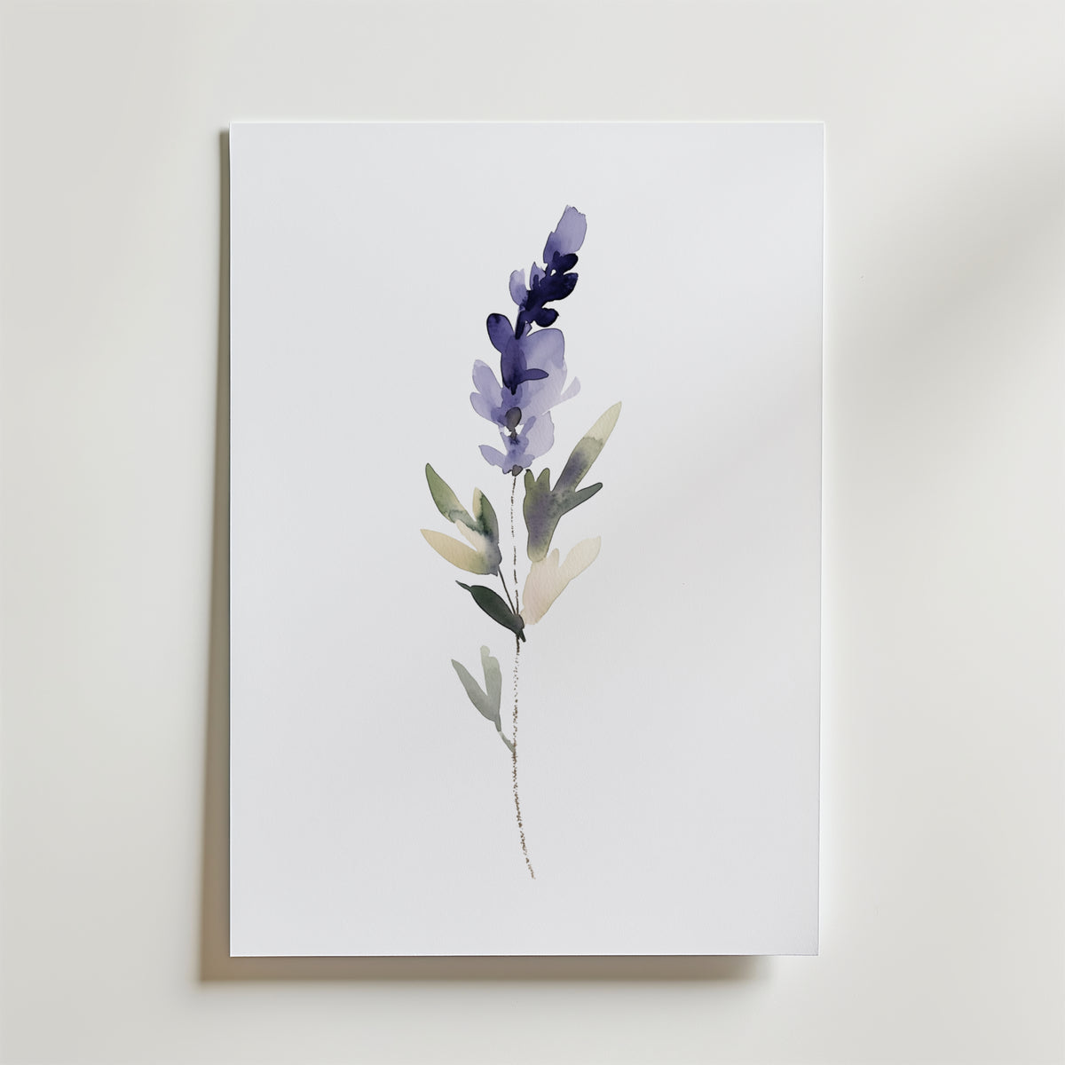 Watercolor lavender – stilfullt konsttryck från Bozetto, tryckt på matt finpapper